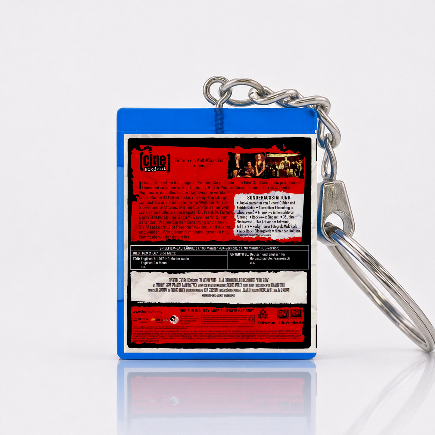 The Rocky Horror Picture Show - Film Miniatur Blu-Ray Hülle Schlüsselanhänger