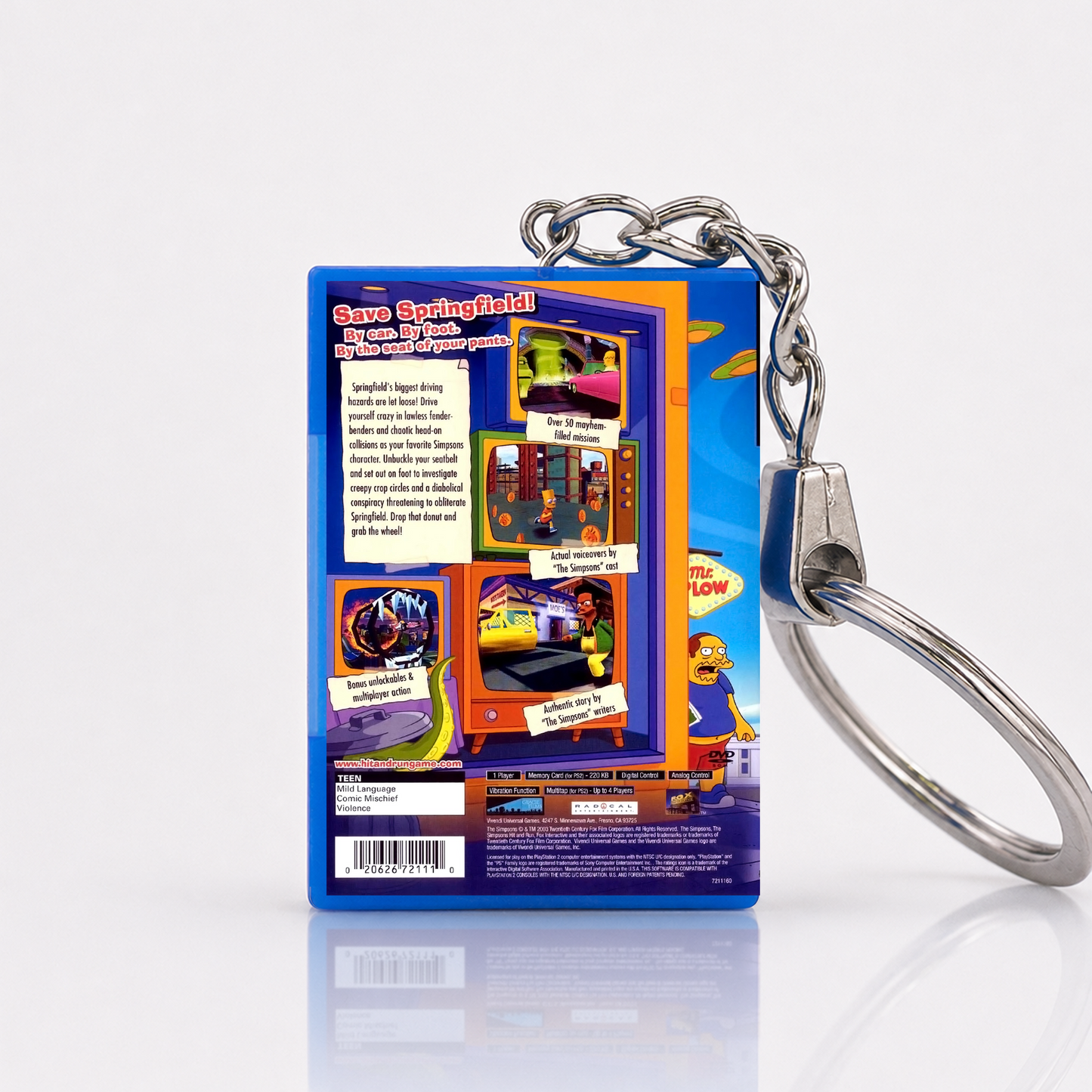 The Simpsons: Hit & Run - PS2 Miniatur Spielhülle Schlüsselanhänger