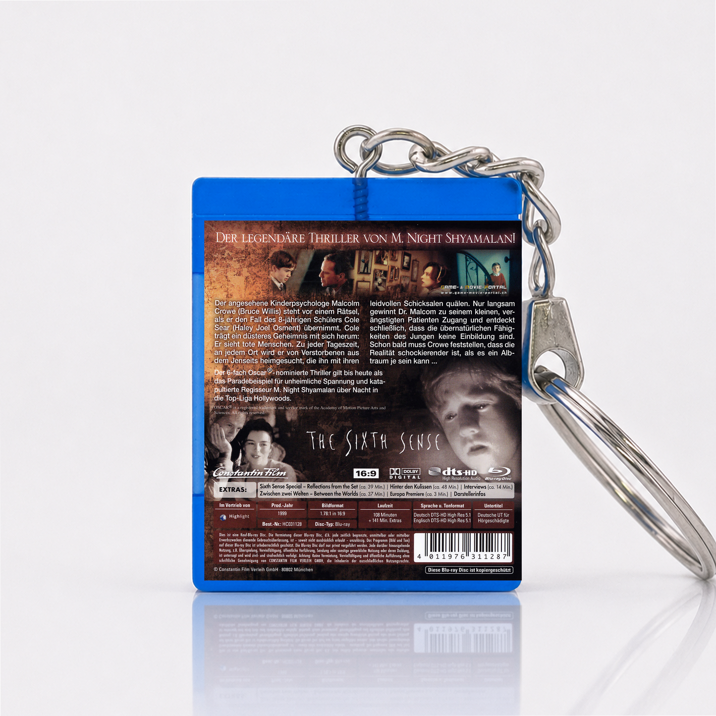 The Sixth Sense - Film Miniatur Blu-Ray Hülle Schlüsselanhänger