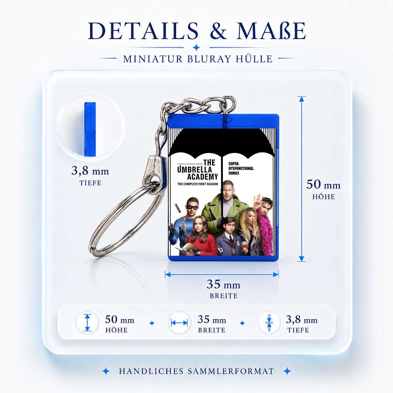 The Umbrella Academy - Series Miniature Blu-Ray Case Keychain