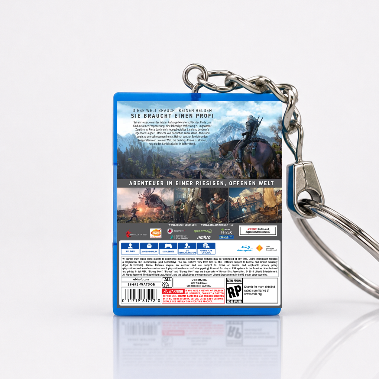 The Witcher 3: Wild Hunt - PS5 Miniatur Spielhülle Schlüsselanhänger