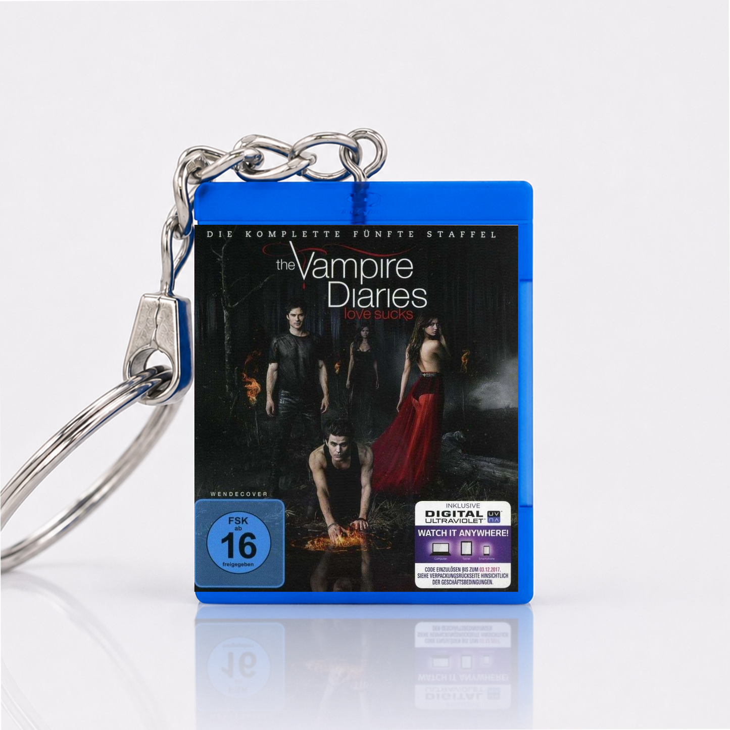 The Vampire Diaries - Serien Miniatur Blu-Ray Hülle Schlüsselanhänger