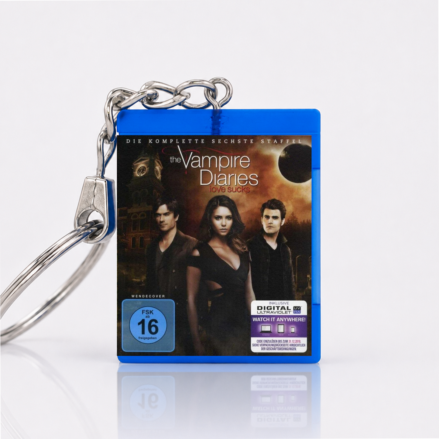 The Vampire Diaries - Serien Miniatur Blu-Ray Hülle Schlüsselanhänger