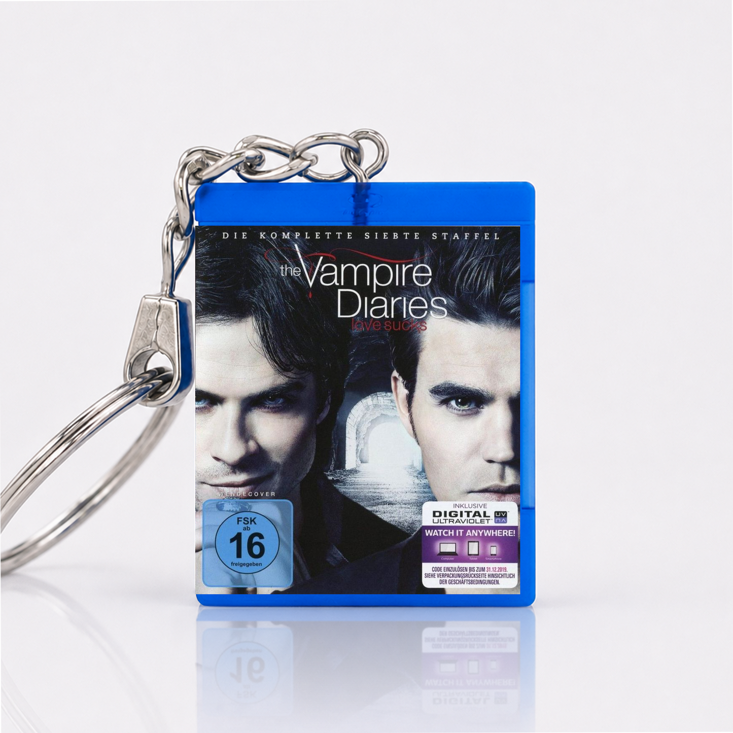 The Vampire Diaries - Serien Miniatur Blu-Ray Hülle Schlüsselanhänger