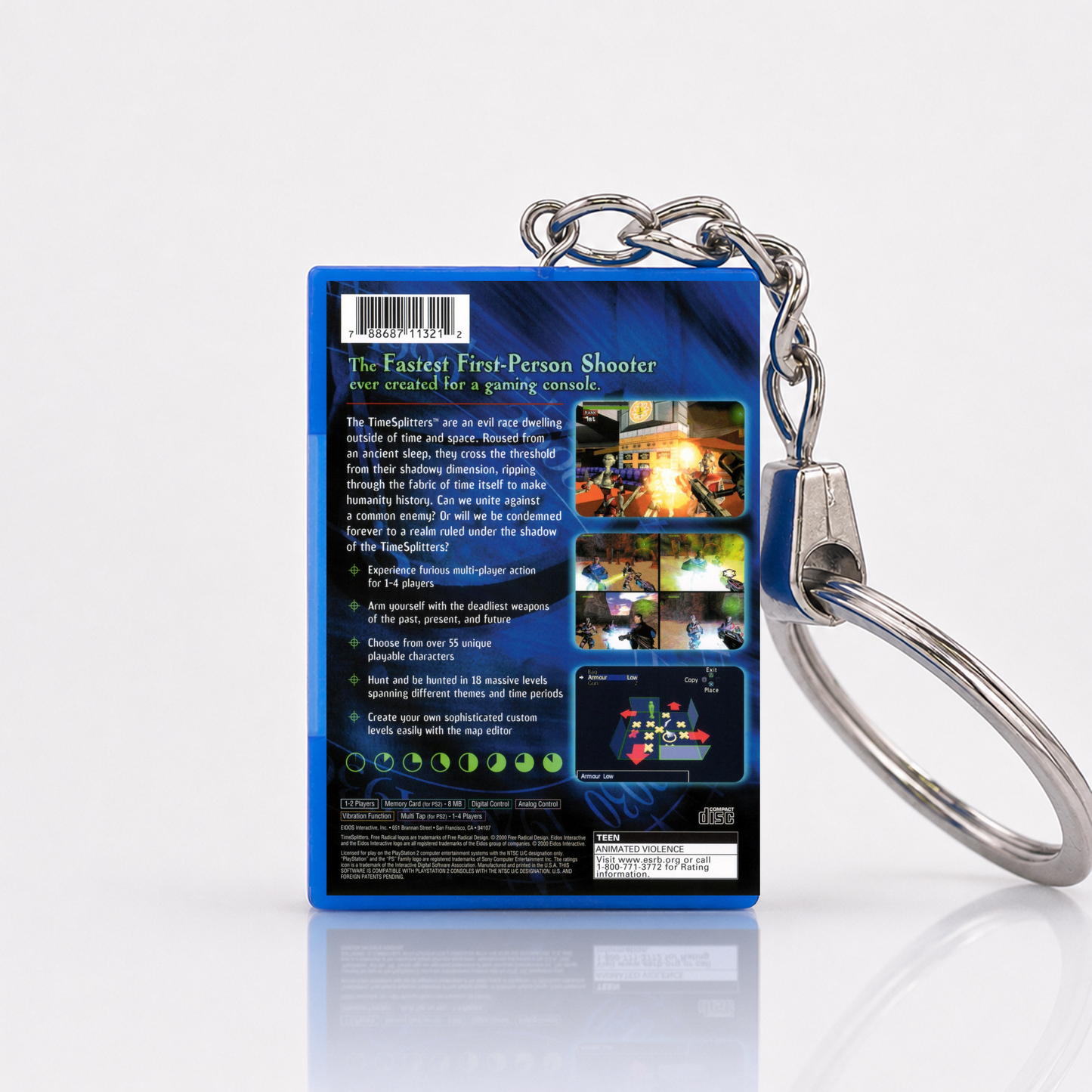 Time Splitters - PS2 Miniatur Spielhülle Schlüsselanhänger