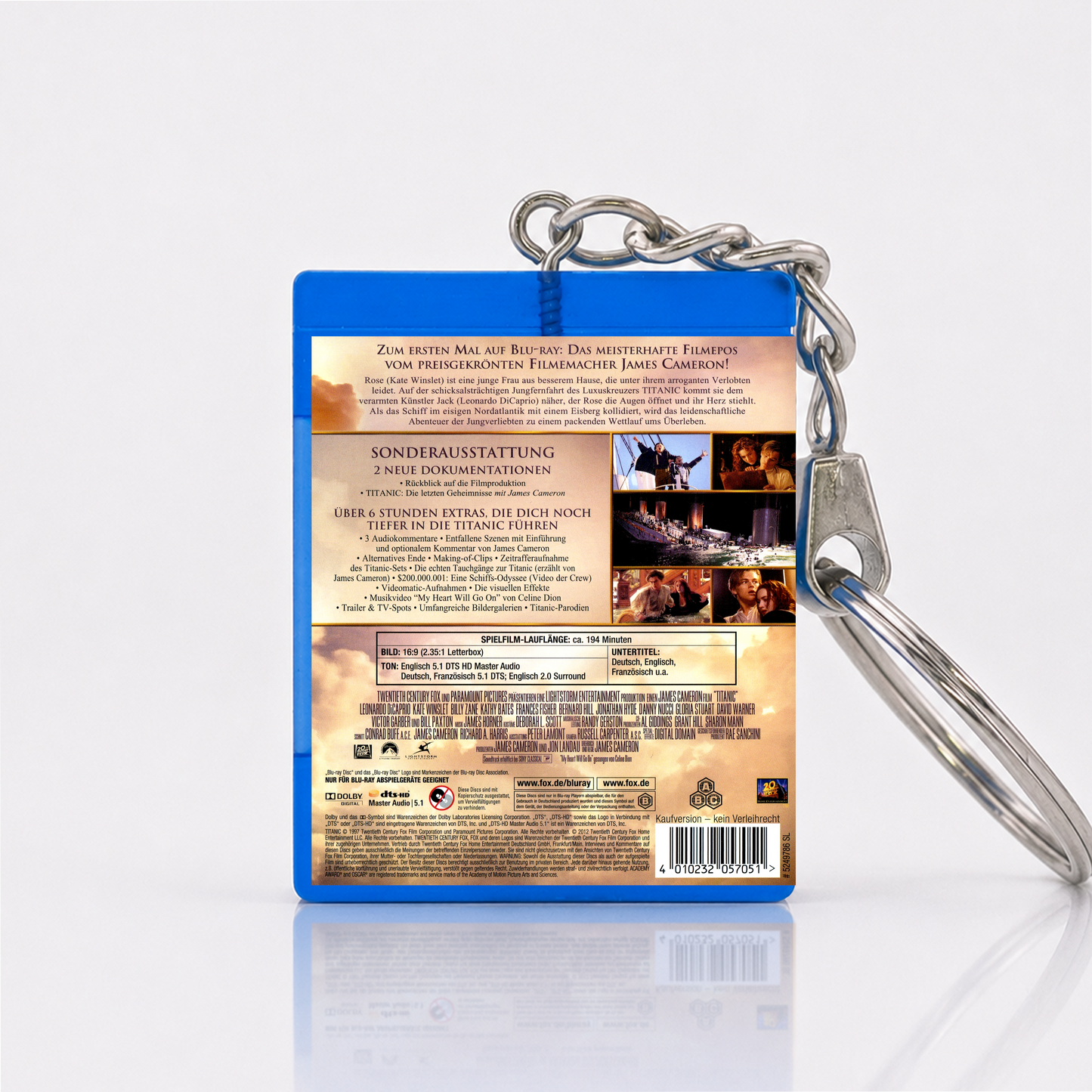 Titanic - Film Miniatur Blu-Ray Hülle Schlüsselanhänger