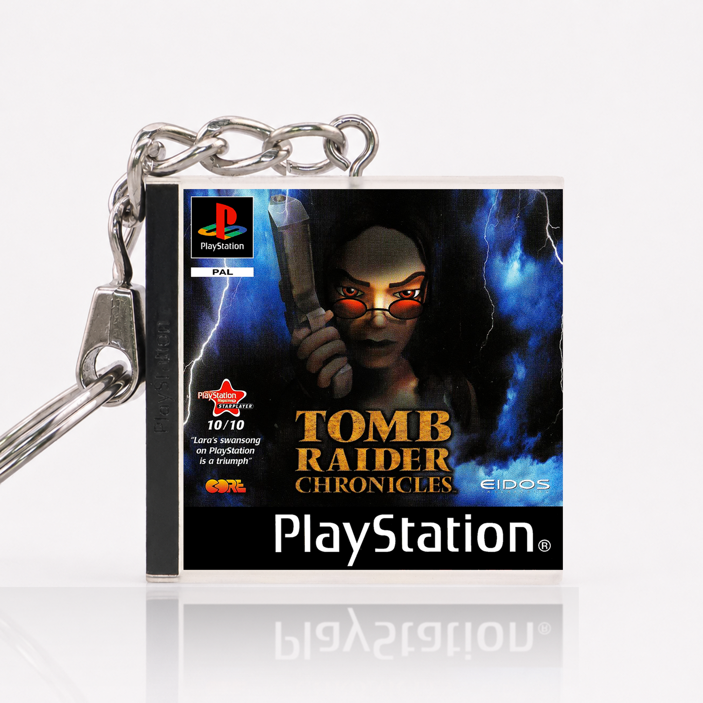 Tomb Raider: Chronicles - PS1 Miniatur Spielhülle Schlüsselanhänger