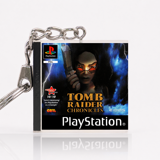 Tomb Raider: Chronicles - PS1 Miniatur Spielhülle Schlüsselanhänger