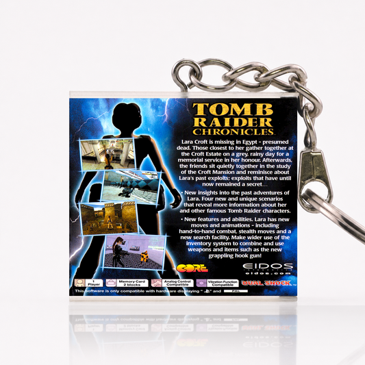 Tomb Raider: Chronicles - PS1 Miniatur Spielhülle Schlüsselanhänger