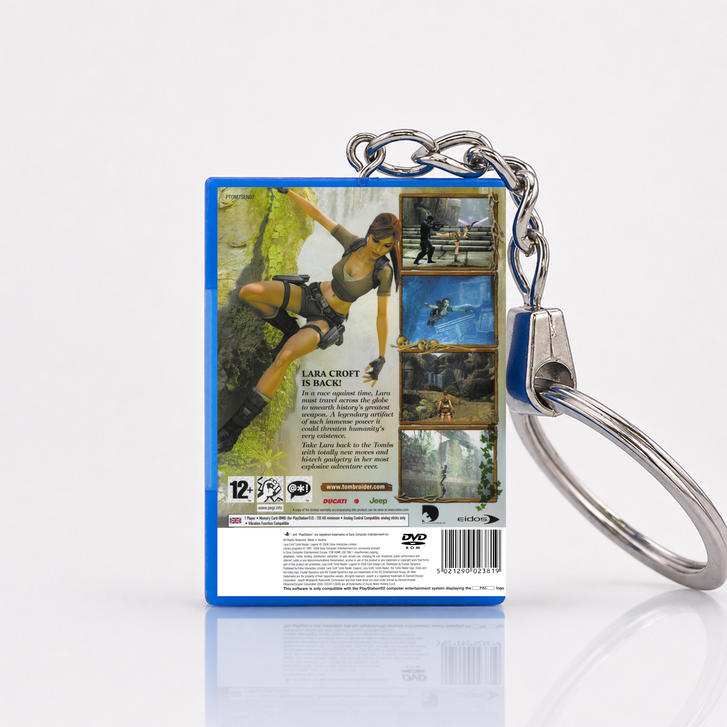 Tomb Raider - Legend - PS2 Miniatur Spielhülle Schlüsselanhänger