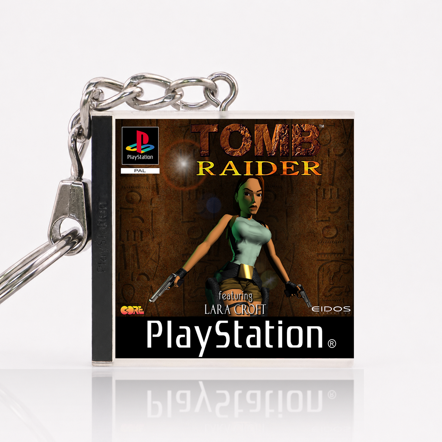 Tomb Raider - PS1 Miniatur Spielhülle Schlüsselanhänger