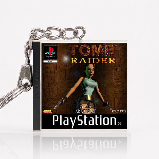 Tomb Raider - PS1 Miniature Game Case Keychain