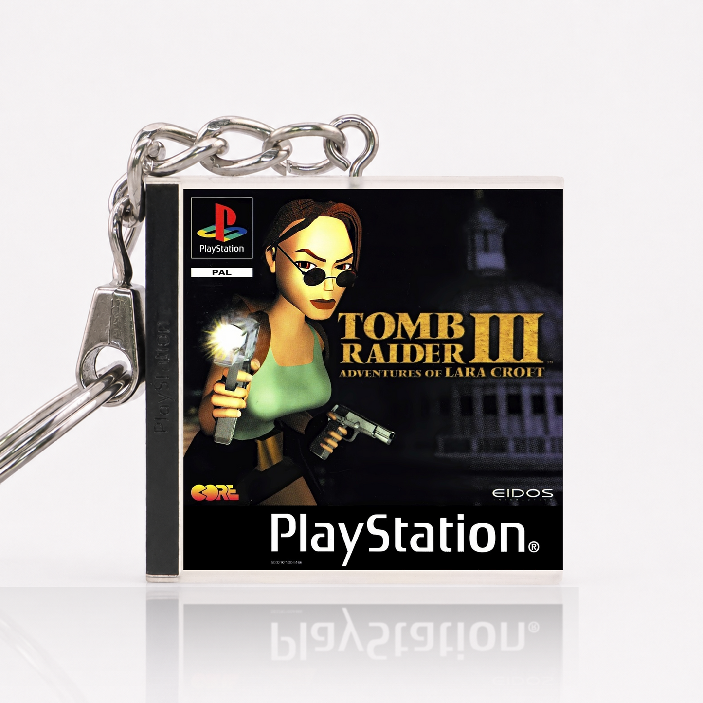 Tomb Raider III: Adventures of Lara Croft - PS1 Miniature Game Case Keychain