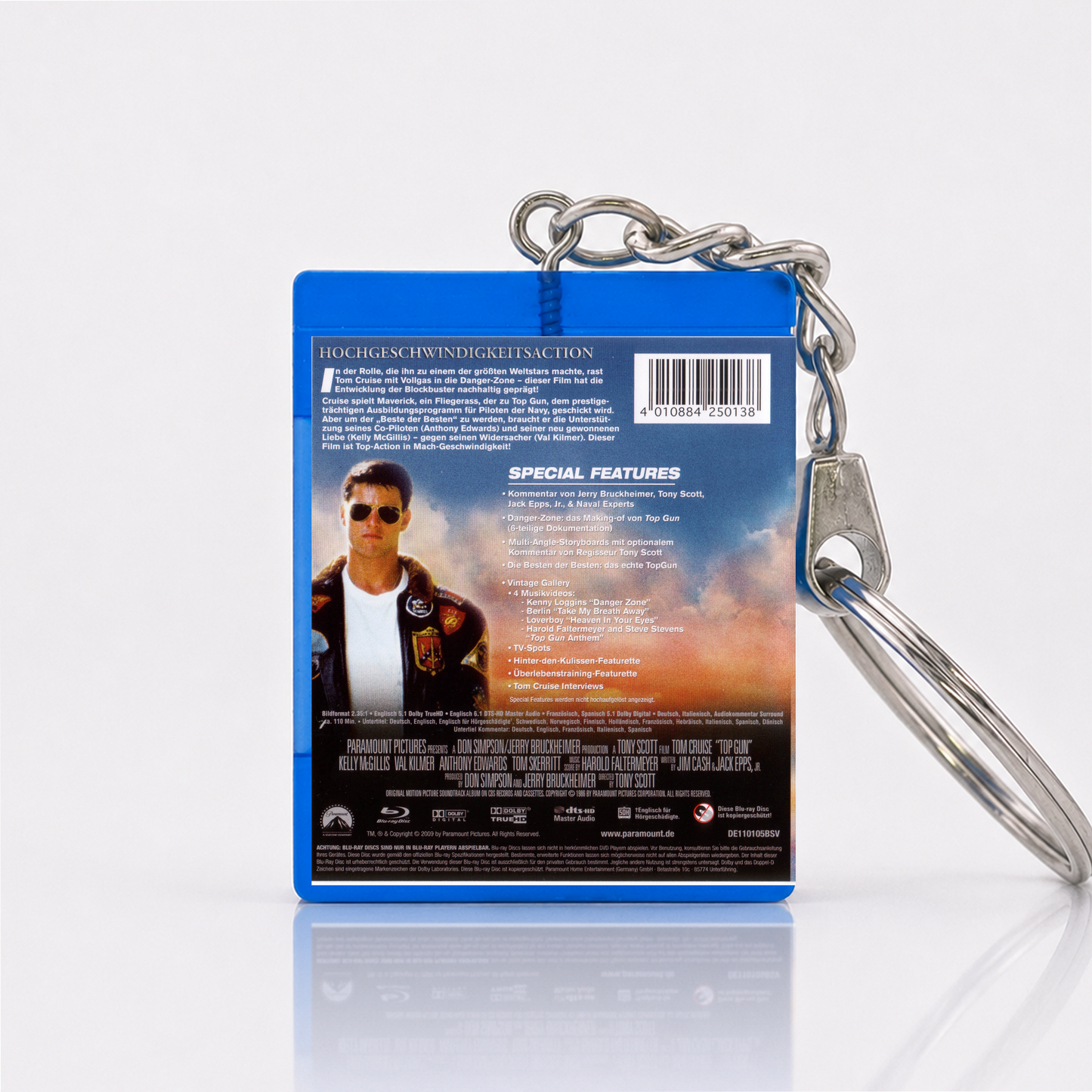 Top Gun - Film Miniatur Blu-Ray Hülle Schlüsselanhänger