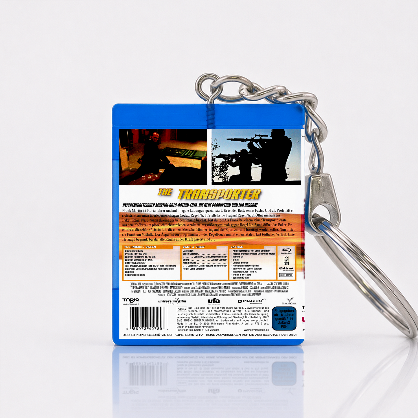 Transporter - Film Miniatur Blu-Ray Hülle Schlüsselanhänger