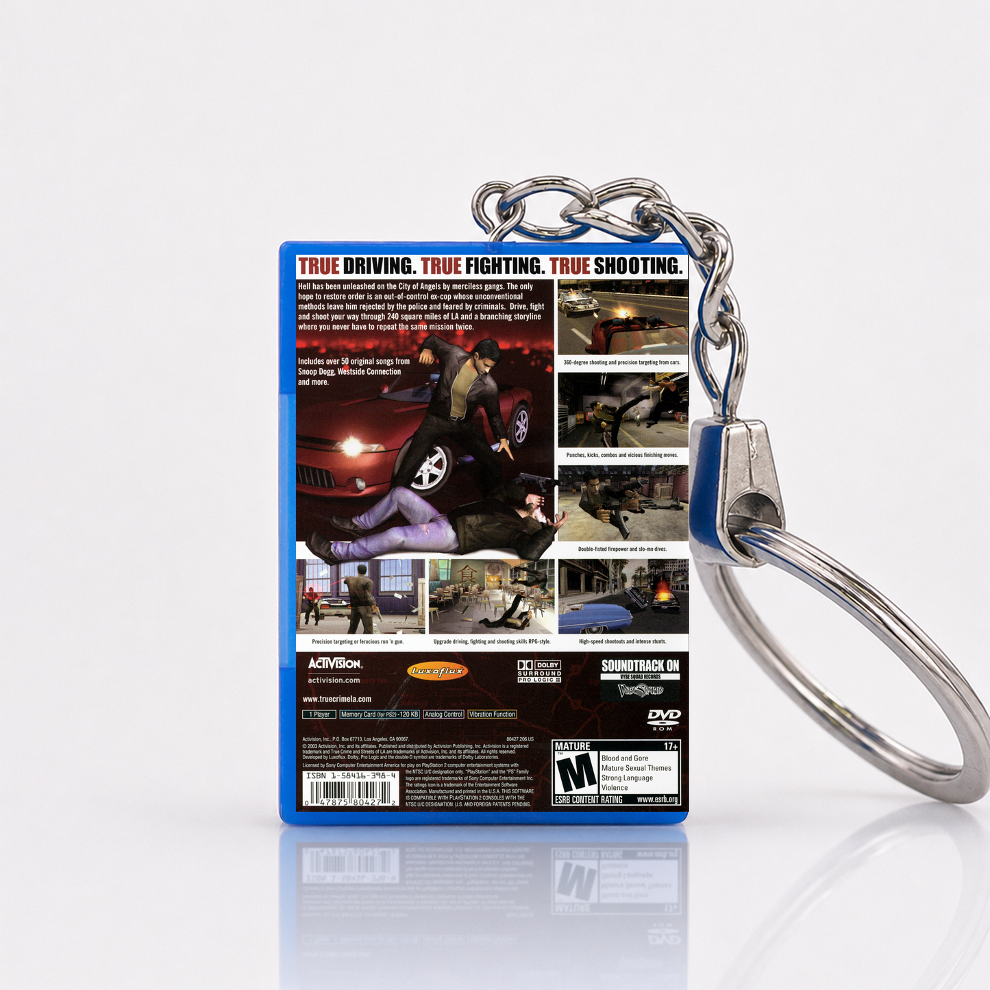 True Crime: Streets Of LA - PS2 Miniatur Spielhülle Schlüsselanhänger