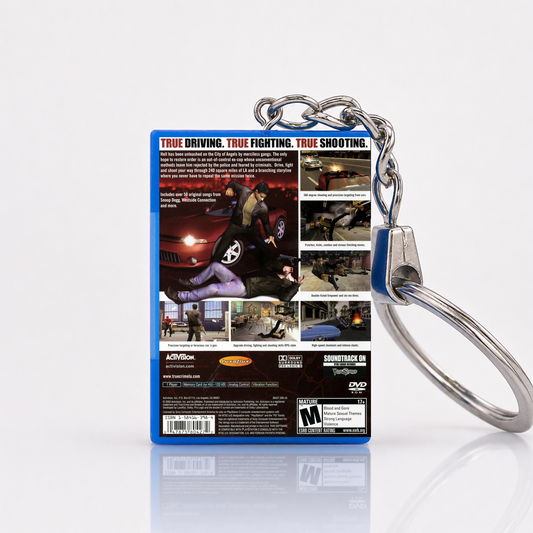True Crime: Streets Of LA - PS2 Miniatur Spielhülle Schlüsselanhänger
