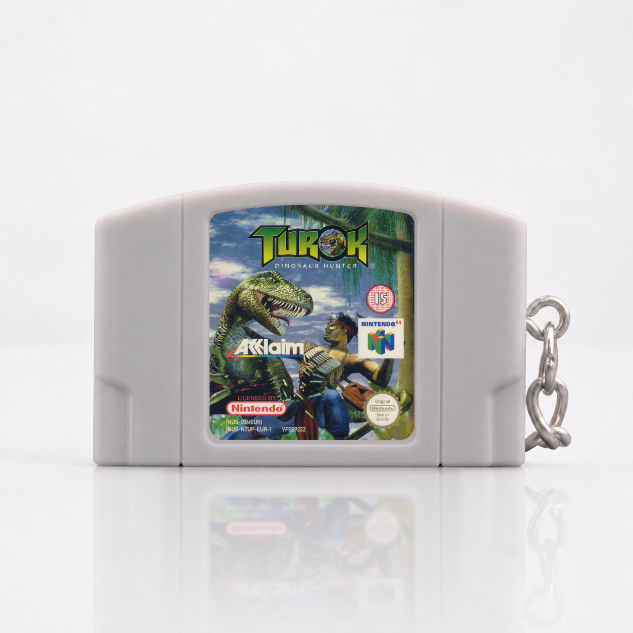 Turok: Dinosaur Hunter - N64 Miniatur Spielmodul Schlüsselanhänger