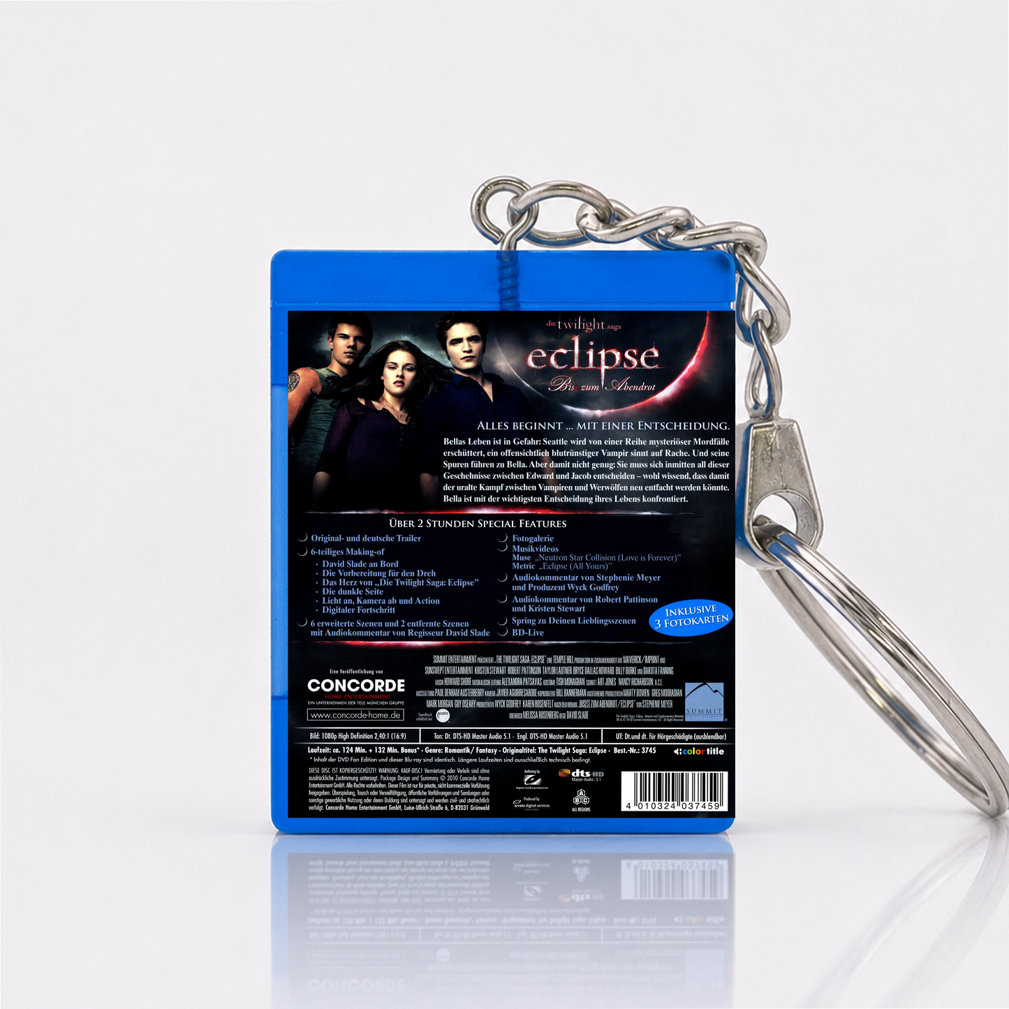 Twilight: Eclipse – Biss zum Abendrot - Film Miniatur Blu-Ray Hülle Schlüsselanhänger
