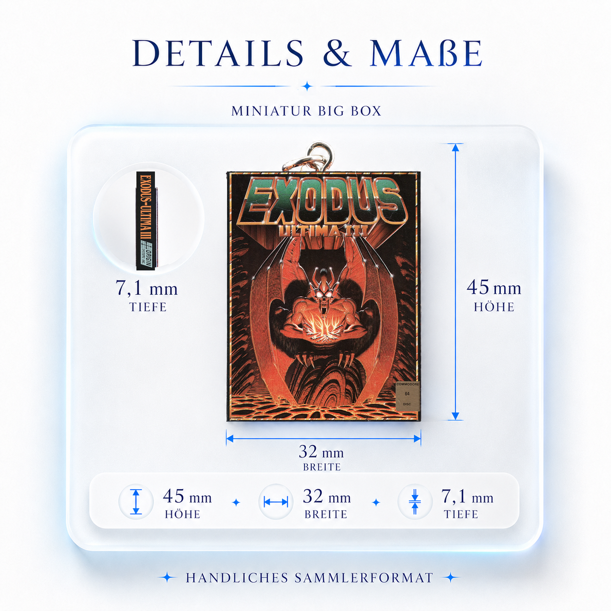Ultima III: Exodus - Miniature Big Box Keychain
