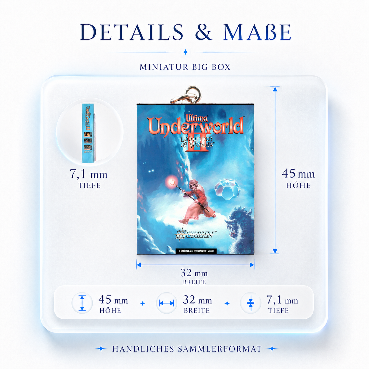 Ultima Underworld II: Labyrinth of Worlds - Miniatur Big Box Schlüsselanhänger