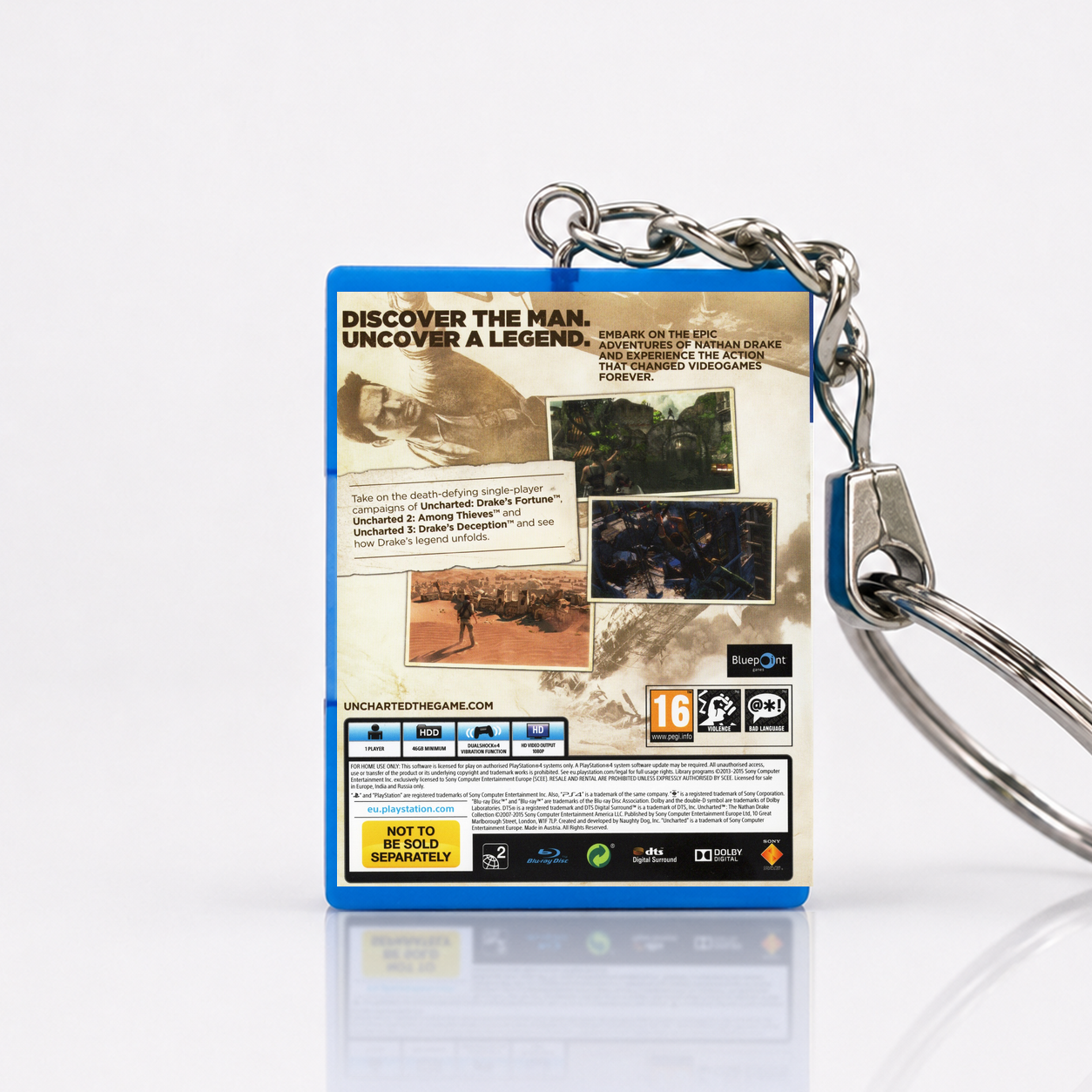 Uncharted: The Nathan Drake Collection - PS4 Miniatur Spielhülle Schlüsselanhänger