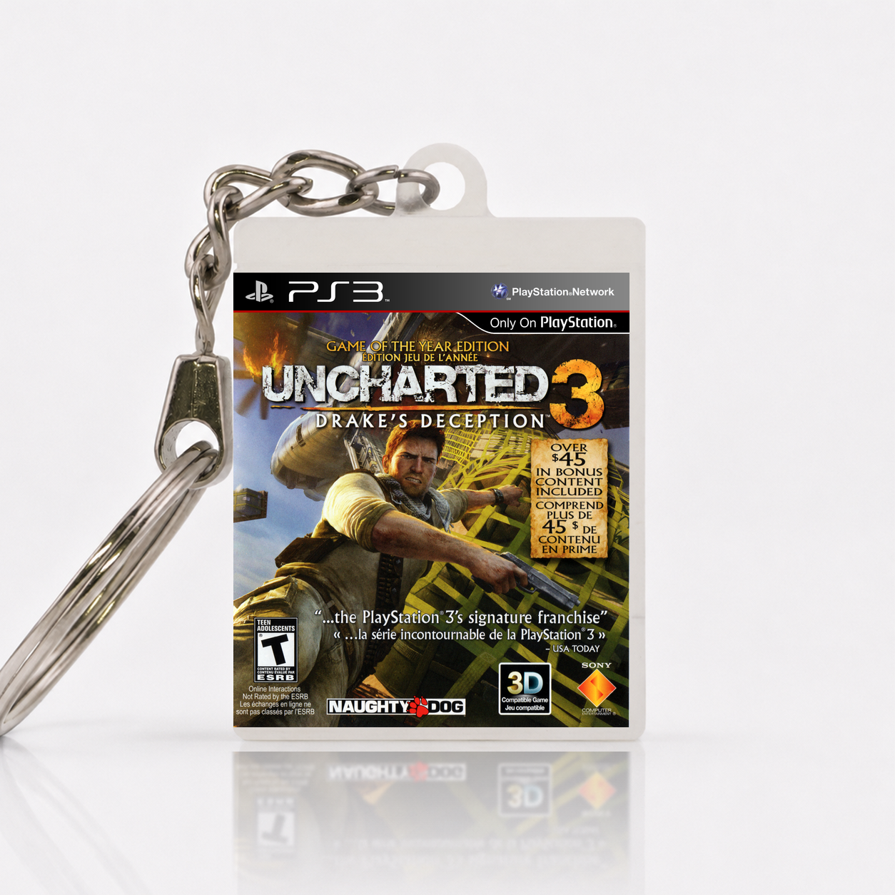 Uncharted 3: Drake's Deception - PS3 Miniatur Spielhülle Schlüsselanhänger