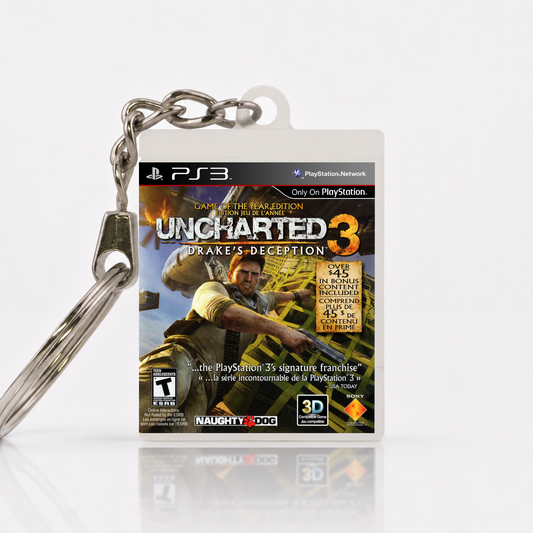 Uncharted 3: Drake's Deception - PS3 Miniatur Spielhülle Schlüsselanhänger