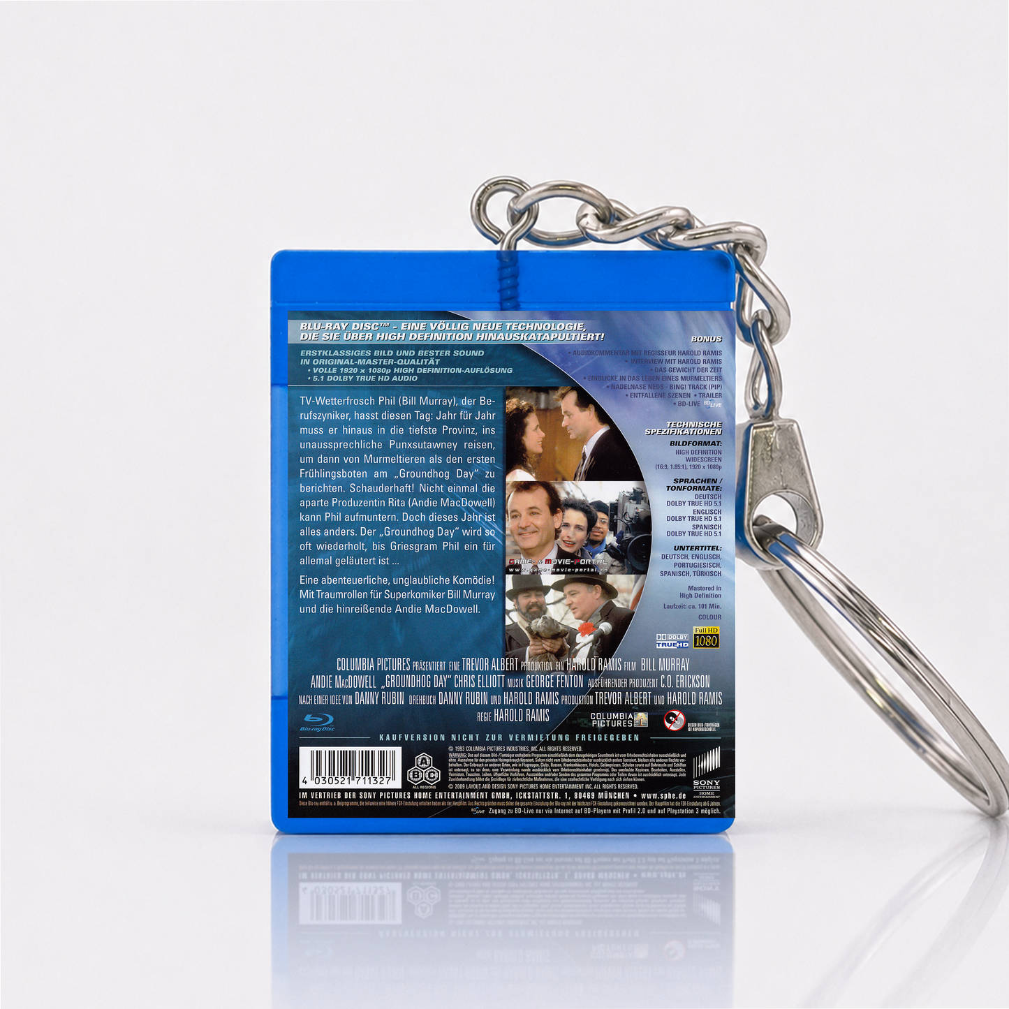Und täglich grüsst das Murmeltier - Film Miniatur Blu-Ray Hülle Schlüsselanhänger