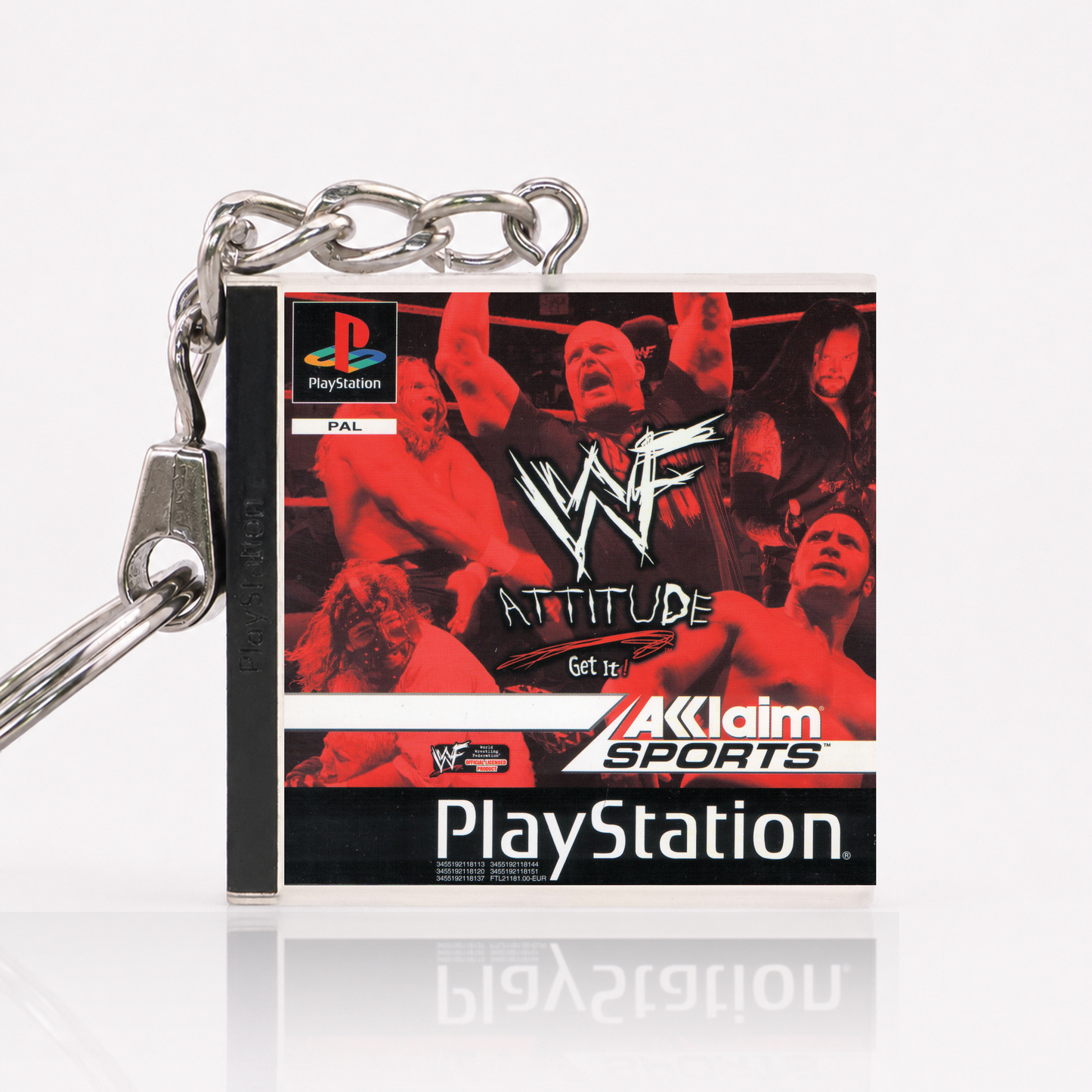 WWF Attitude - PS1 Miniature Game Case Keychain