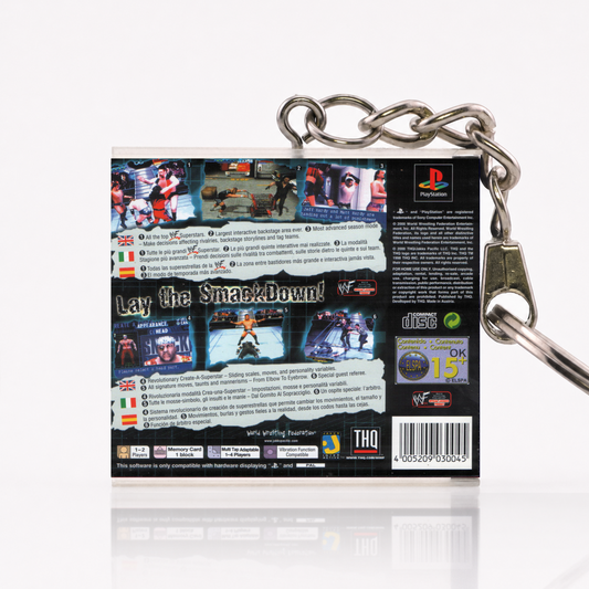 WWF Smackdown! - PS1 Miniatur Spielhülle Schlüsselanhänger