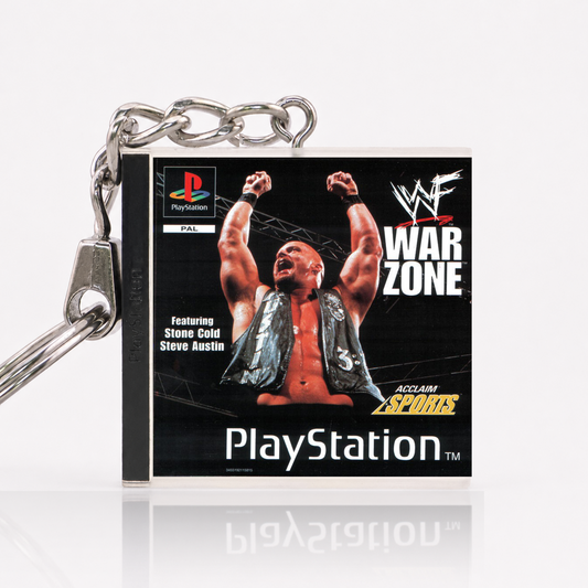WWF War Zone - PS1 Miniatur Spielhülle Schlüsselanhänger