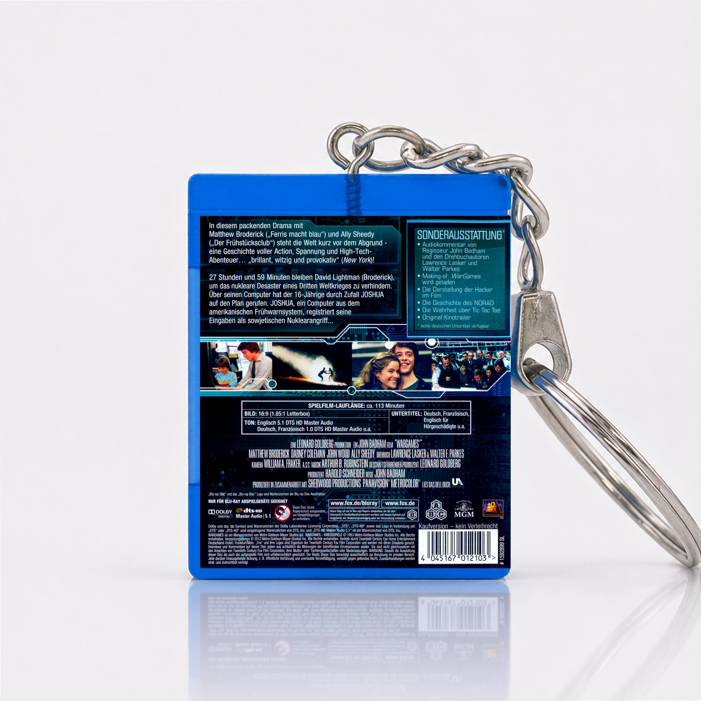 War Games - Film Miniatur Blu-Ray Hülle Schlüsselanhänger