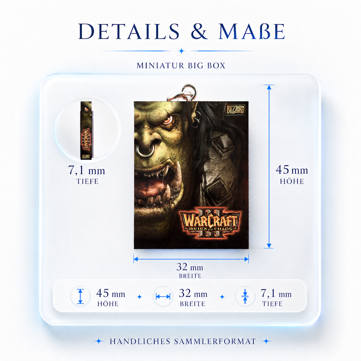 Warcraft III: Reign of Chaos - Miniatur Big Box Schlüsselanhänger