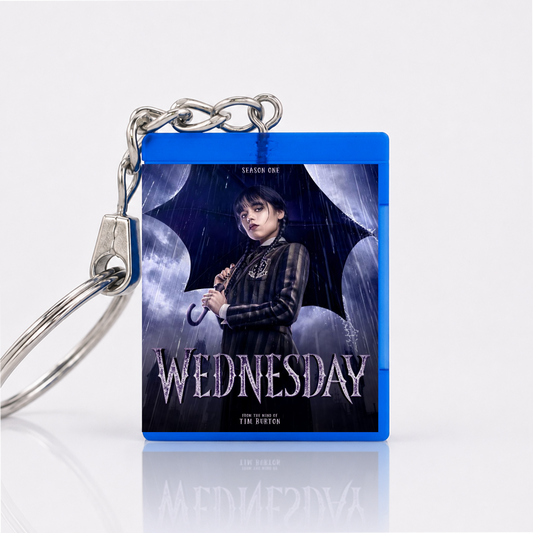 Wednesday - Serien Miniatur Blu-Ray Hülle Schlüsselanhänger