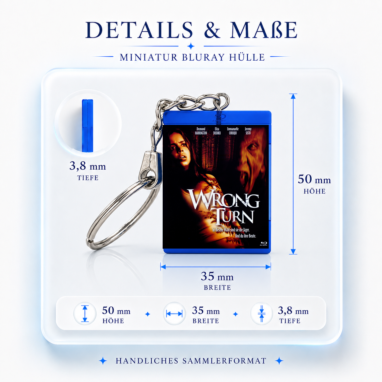Wrong Turn - Movie Miniature Blu-Ray Case Keychain