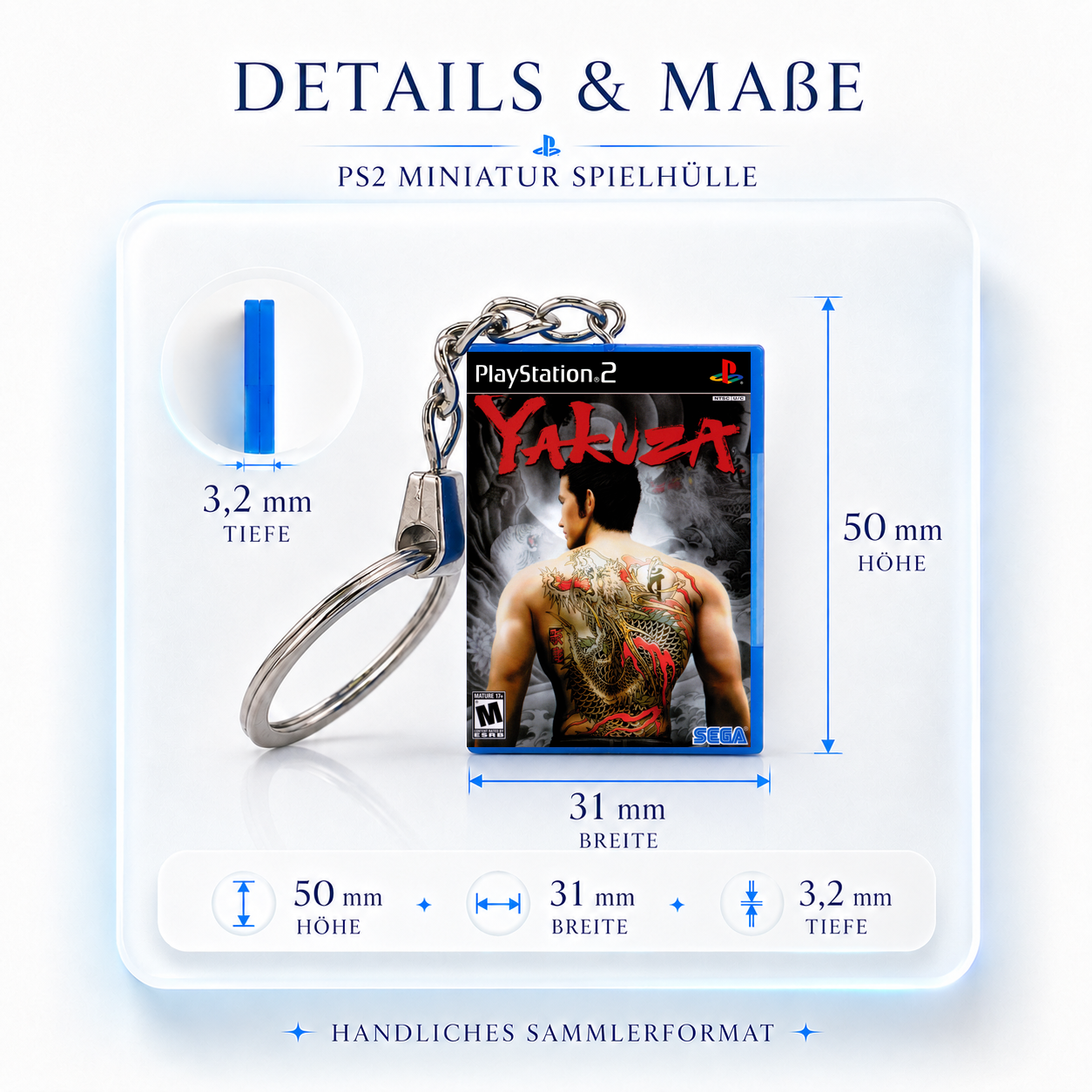 Yakuza - PS2 Miniature Game Case Keychain
