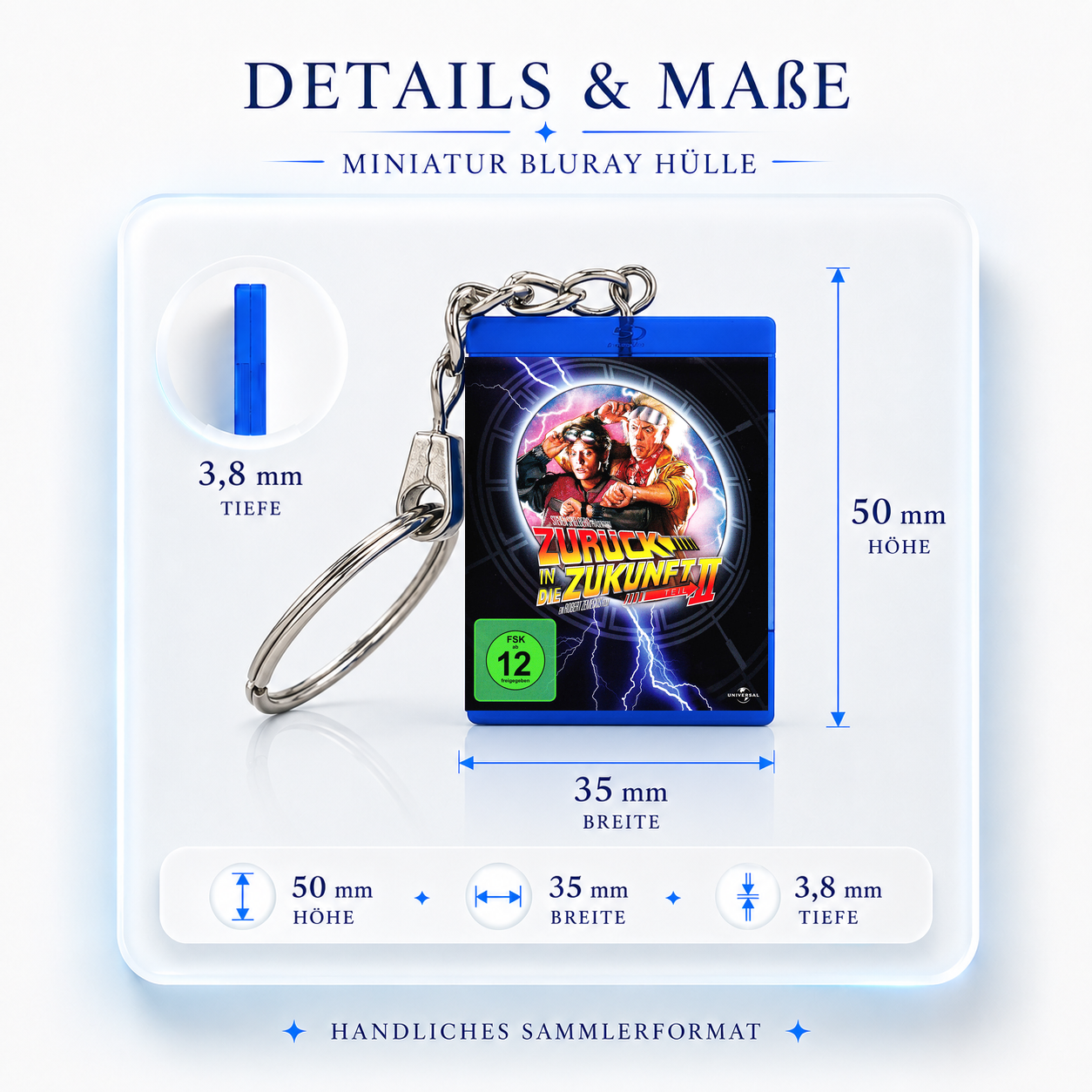 Back to the Future 2 - Movie Miniature Blu-Ray Case Keychain