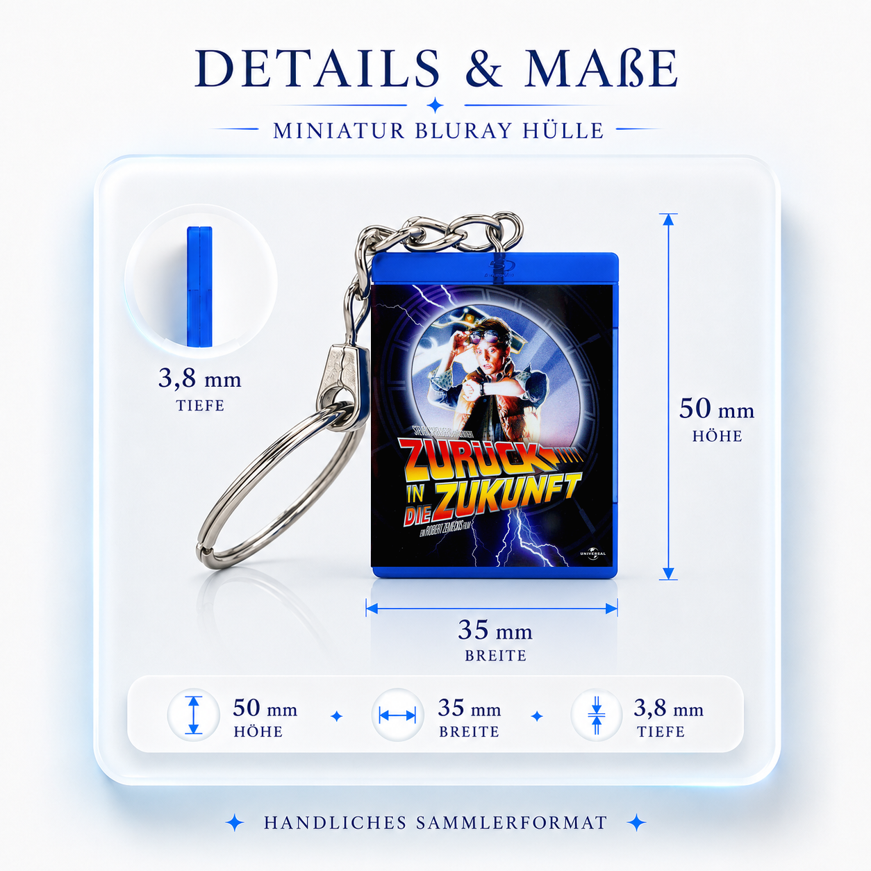 Back to the Future - Movie Miniature Blu-Ray Case Keychain